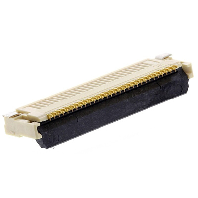 Omron, XF2M 0.5mm Pitch 30 Way Right Angle Female FPC Connector, Top and Bottom Contact
