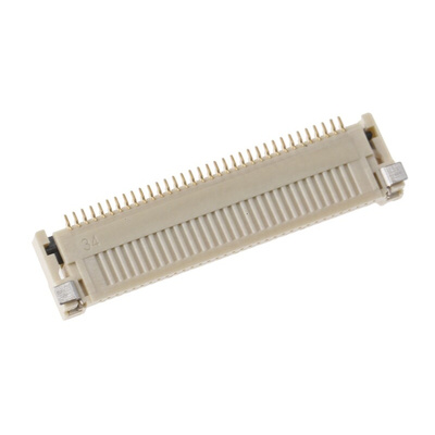 Omron, XF2M 0.5mm Pitch 34 Way Right Angle Female FPC Connector, Top and Bottom Contact