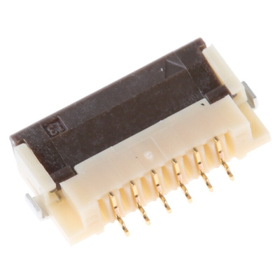 Hirose, FH12 1mm Pitch 6 Way Right Angle Female FPC Connector, ZIF Bottom Contact