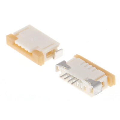 Molex, Easy On, 52207 1mm Pitch 4 Way Right Angle Female FPC Connector, ZIF Top Contact