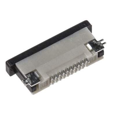 JST, FLZT 0.5mm Pitch 10 Way Straight Female FPC Connector, ZIF Bottom Contact