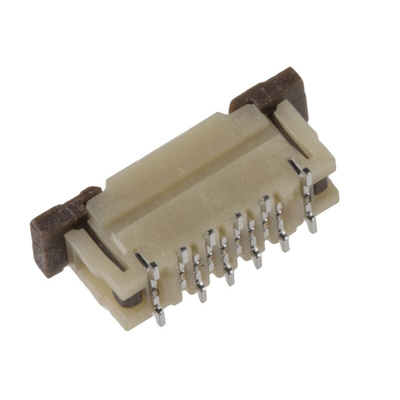 JST, FLZT 0.5mm Pitch 8 Way Straight Female FPC Connector, ZIF Bottom Contact