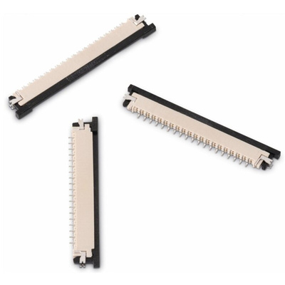 Wurth Elektronik, WR-FPC 1mm Pitch 24 Way Horizontal Female FPC Connector, Bottom Contact