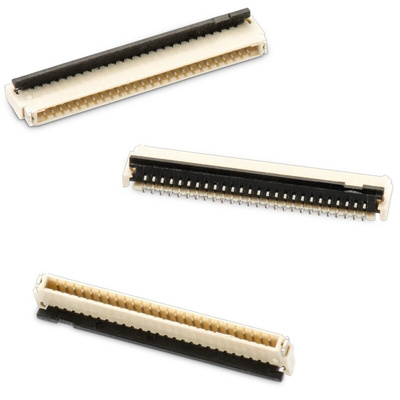 Wurth Elektronik, WR-FPC, 687 0.5mm Pitch 10 Way Horizontal Male FPC Connector, ZIF Top and Bottom contact