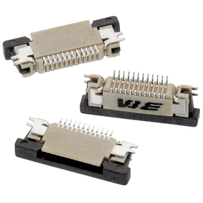 Wurth Elektronik, WR-FPC, 687 0.5mm Pitch 45 Way Horizontal Male FPC Connector, ZIF Bottom Contact