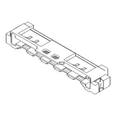 Molex, 501864 0.5mm Pitch 50 Way Right Angle Female FPC Connector, Bottom