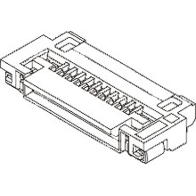 Molex, 51296 0.5mm Pitch 50 Way Right Angle Female FPC Connector, ZIF
