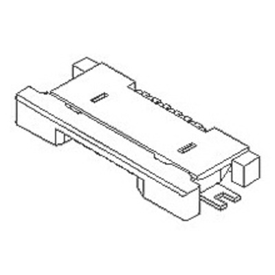 Molex, 54548 0.5mm Pitch 6 Way Right Angle Female FPC Connector, ZIF