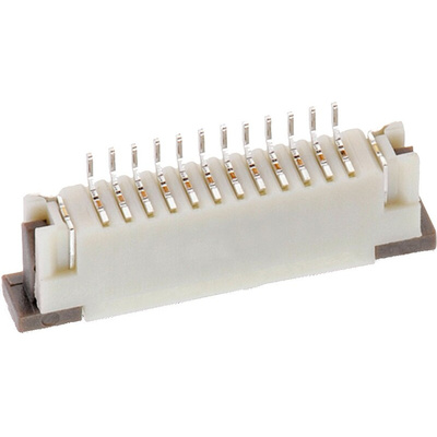 Wurth Elektronik, WR-FPC 1mm Pitch 28 Way Horizontal Receptacle FPC Connector, ZIF Top Contact