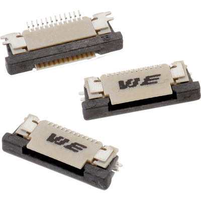 Wurth Elektronik, WR-FPC 0.5mm Pitch 32 Way Horizontal Receptacle FPC Connector, ZIF Top Contact