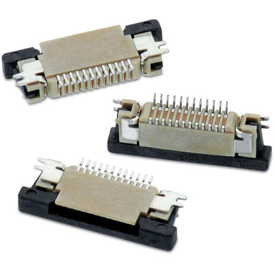 Wurth Elektronik, WR-FPC 0.5mm Pitch 34 Way Horizontal Receptacle FPC Connector, ZIF Bottom Contact