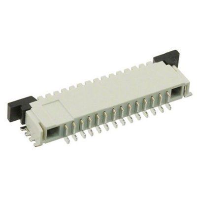 TE Connectivity, FPC 1mm Pitch 14 Way Right Angle Female FPC Connector, ZIF Top Contact