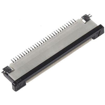 JST 0.5mm Pitch 30 Way Right Angle Female FPC Connector, ZIF Top Contact