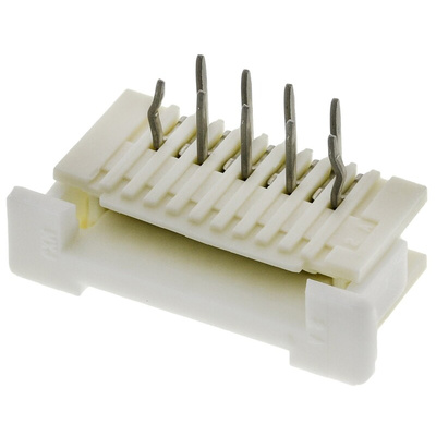 Molex, FFC/FPC THROUGH HOLE, 52043 1mm Pitch 9 Way Right Angle Female FPC Connector, ZIF Bottom Contact