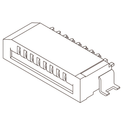 Molex, Easy-On, 52793 1mm Pitch 5 Way Right Angle Female FPC Connector, Top Contact
