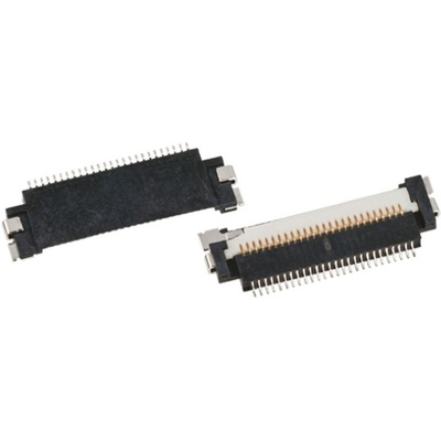 JAE, FA5 0.5mm Pitch 18 Way Right Angle FPC Connector, ZIF Bottom Contact