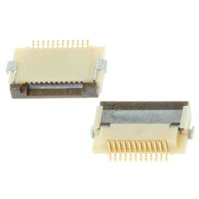 Hirose, FH12 0.5mm Pitch 12 Way Right Angle Female FPC Connector, ZIF Bottom Contact