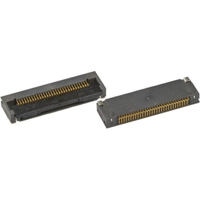 Hirose, FH28 0.5mm Pitch 80 Way Right Angle Female FPC Connector, ZIF Bottom Contact