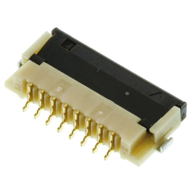 Hirose, FH12 1mm Pitch 8 Way Right Angle Female FPC Connector, ZIF Bottom Contact