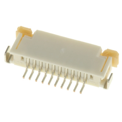 Molex, Easy-On, 52207 1mm Pitch 10 Way Right Angle Female FPC Connector, ZIF Top Contact