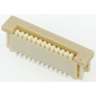 Molex, Easy-On, 52610 1mm Pitch 18 Way Straight Female FPC Connector, ZIF Vertical Contact