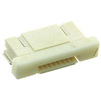 TE Connectivity, FPC 0.5mm Pitch 8 Way Right Angle Female FPC Connector, ZIF Bottom Contact