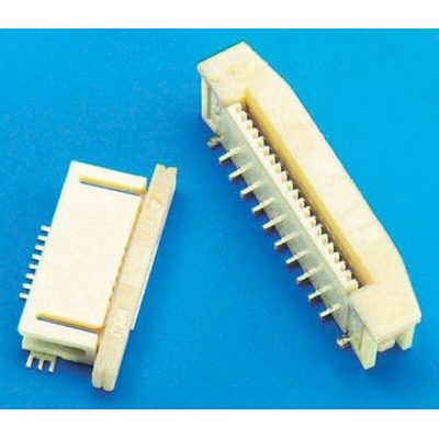 Molex, Easy-On, 52435 0.5mm Pitch 28 Way Right Angle FPC Connector, ZIF Top Contact