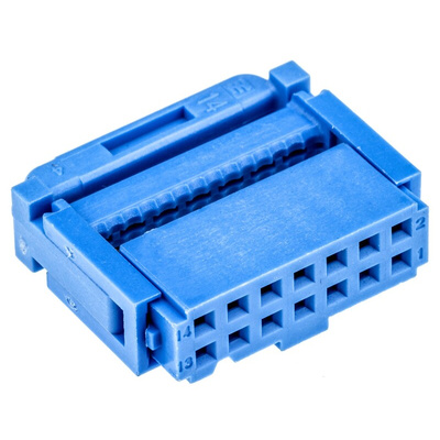 TE Connectivity 14-Way IDC Connector Socket for Cable Mount, 2-Row