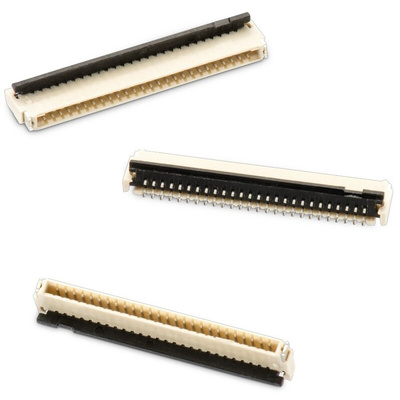 Wurth Elektronik, WR-FPC, 687 0.5mm Pitch 16 Way Horizontal Male FPC Connector, ZIF Top and Bottom contact