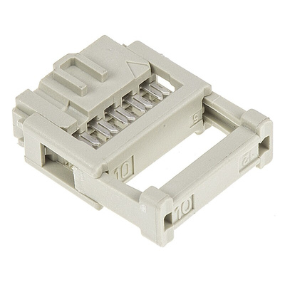 HARTING 10-Way IDC Connector Socket for Cable Mount, 2-Row