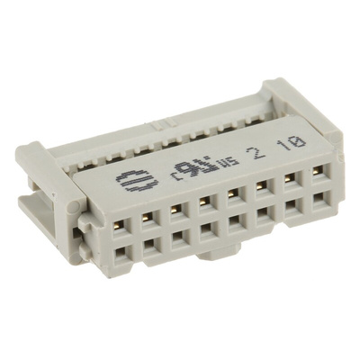 HARTING 16-Way IDC Connector Socket for Cable Mount, 2-Row