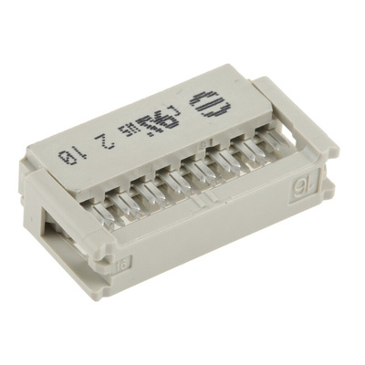 HARTING 16-Way IDC Connector Socket for Cable Mount, 2-Row