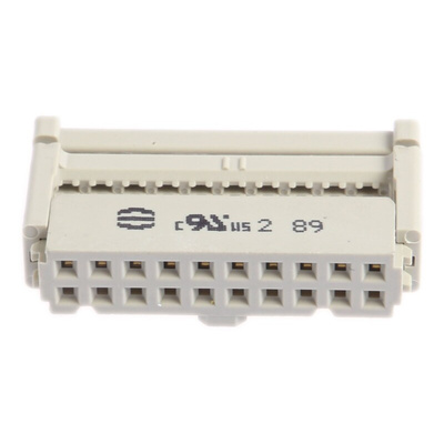 HARTING 20-Way IDC Connector Socket for Cable Mount, 2-Row
