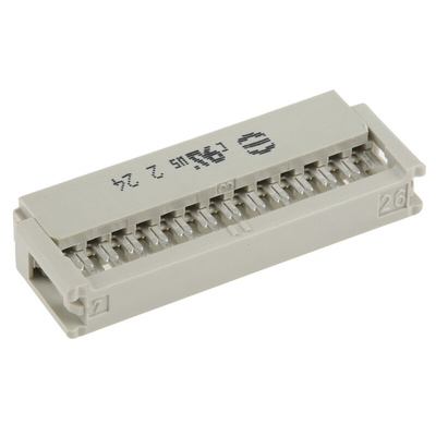 HARTING 26-Way IDC Connector Socket for Cable Mount, 2-Row