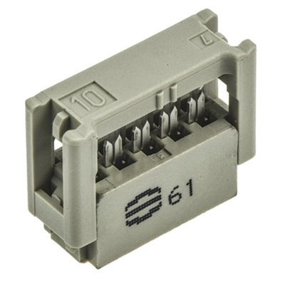 HARTING 10-Way IDC Connector Socket for Cable Mount, 2-Row