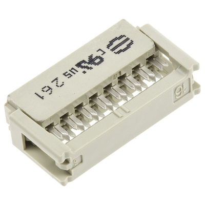 Harting 16-Way IDC Connector Socket for Cable Mount, 2-Row