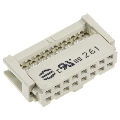 Harting 16-Way IDC Connector Socket for Cable Mount, 2-Row