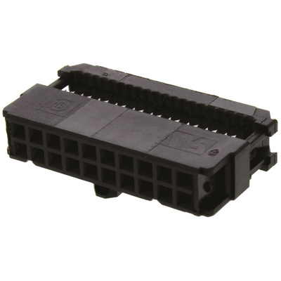 TE Connectivity 20-Way IDC Connector Socket for Cable Mount, 2-Row