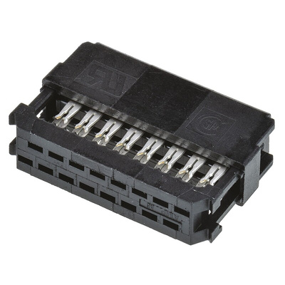 TE Connectivity 16-Way IDC Connector Socket for Cable Mount, 2-Row