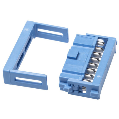 TE Connectivity AMP-LATCH 609 Series 2.54mm Pitch Right Angle Cable Mount IDC Connector, Socket, 16 Way, 2 Row
