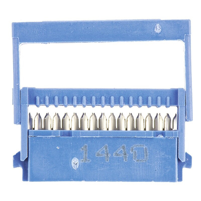 TE Connectivity AMP-LATCH 609 Series 2.54mm Pitch Right Angle Cable Mount IDC Connector, Socket, 16 Way, 2 Row