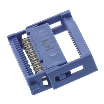 TE Connectivity AMP-LATCH 609 Series 2.54mm Pitch Right Angle Cable Mount IDC Connector, Socket, 20 Way, 2 Row