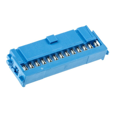 TE Connectivity AMP-LATCH 609 Series 2.54mm Pitch Right Angle Cable Mount IDC Connector, Socket, 26 Way, 2 Row