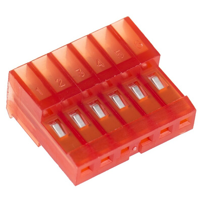 TE Connectivity 6-Way IDC Connector Socket for Cable Mount, 1-Row