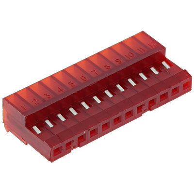 TE Connectivity 12-Way IDC Connector Socket for Cable Mount, 1-Row