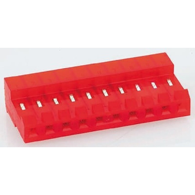 TE Connectivity MTA-156 Series 3.96mm Pitch Right Angle Cable Mount IDC Connector, Socket, 8 Way, 1 Row