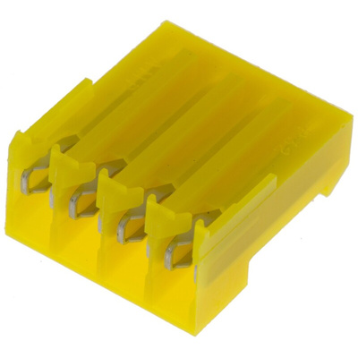 TE Connectivity MTA-156 Series 3.96mm Pitch Right Angle Cable Mount IDC Connector, Socket, 4 Way, 1 Row