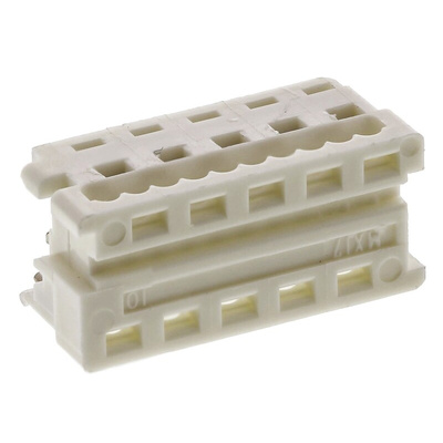 Molex 10-Way IDC Connector Socket for Cable Mount, 2-Row