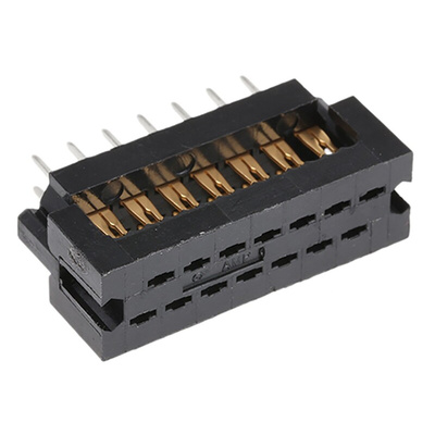 TE Connectivity 14-Way IDC Connector Plug for Cable Mount, 2-Row