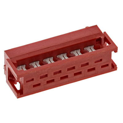 TE Connectivity 12-Way IDC Connector Plug for Cable Mount, 2-Row